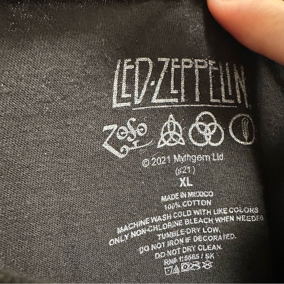 Led-Zeppelin 1977 USA Tour Black X-Large T-Shirt 0018 - Picture 3 of 6